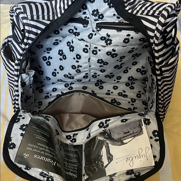 Ju-Ju-Be Black and White Striped Baby Bag - Picture 4 of 8